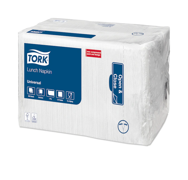 509300 Салфетки Tork белые однослойные, 500 шт