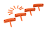 10167 Крючки к настенным креплениям Vikan (1017 и 1018) оранжевые, 14 см, 4 шт