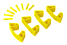 10196 Резиновые зажимы к настенным креплениям Vikan (1017 и 1018) желтые, 12 см, 4 шт