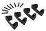 10199 Резиновые зажимы к настенным креплениям Vikan (1017 и 1018) черные, 12 см, 4 шт